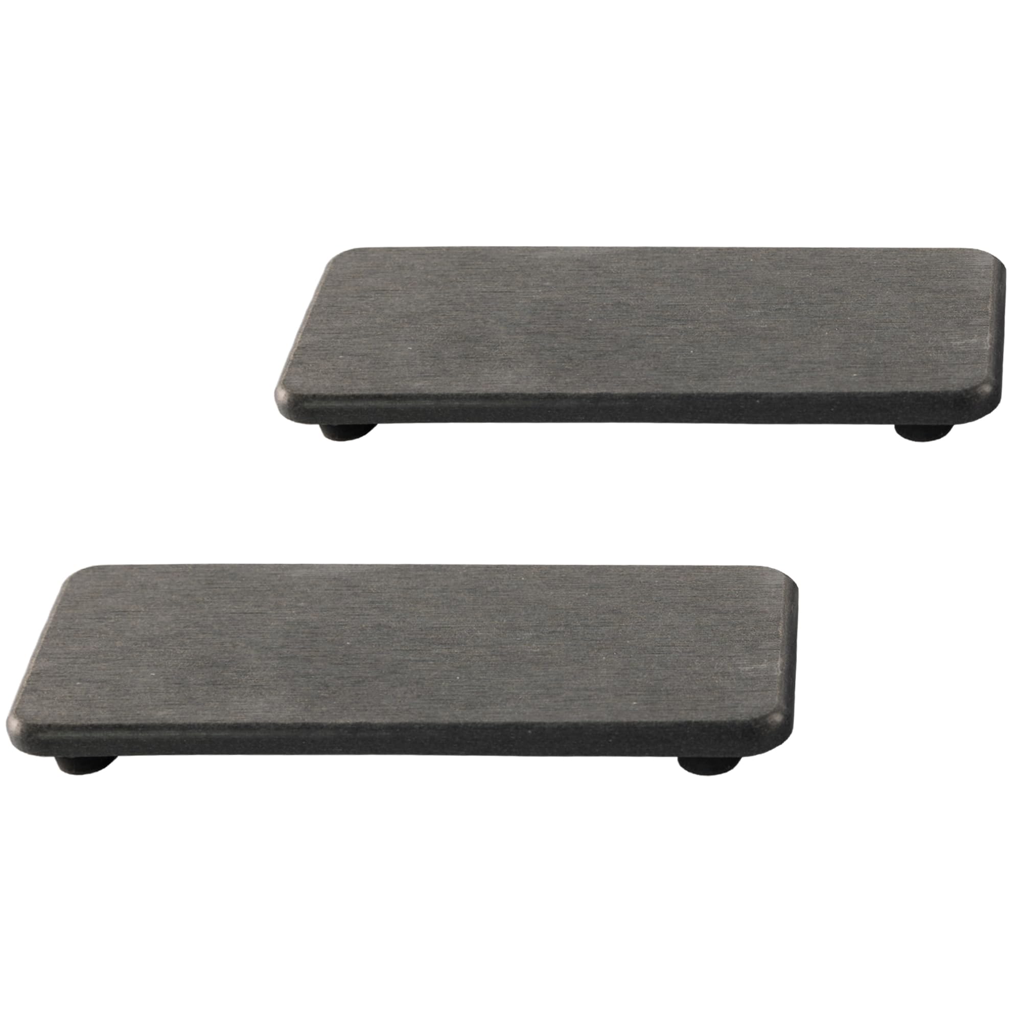 2 Pcs Water Absorbing Stone Trays, Kitchen/Bathroom Sink Soap Dish, Diatomite Tray Used for Hand Soap & Cosmetic Bottles in The Modern Home, 3.15" W x 8.7" L, White