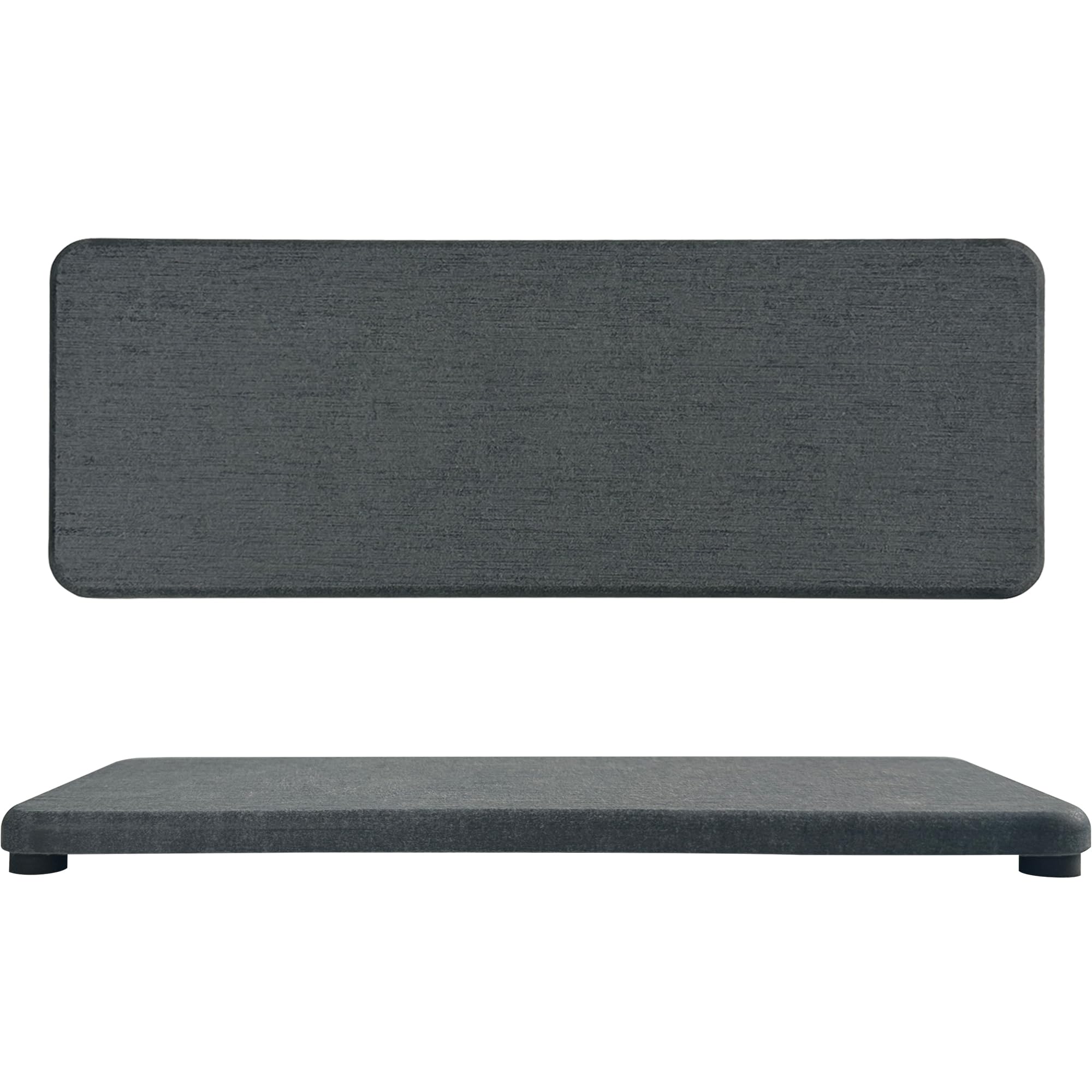 2 Pcs Water Absorbing Stone Trays, Kitchen/Bathroom Sink Soap Dish, Diatomite Tray Used for Hand Soap & Cosmetic Bottles in The Modern Home, 3.15" W x 8.7" L, White