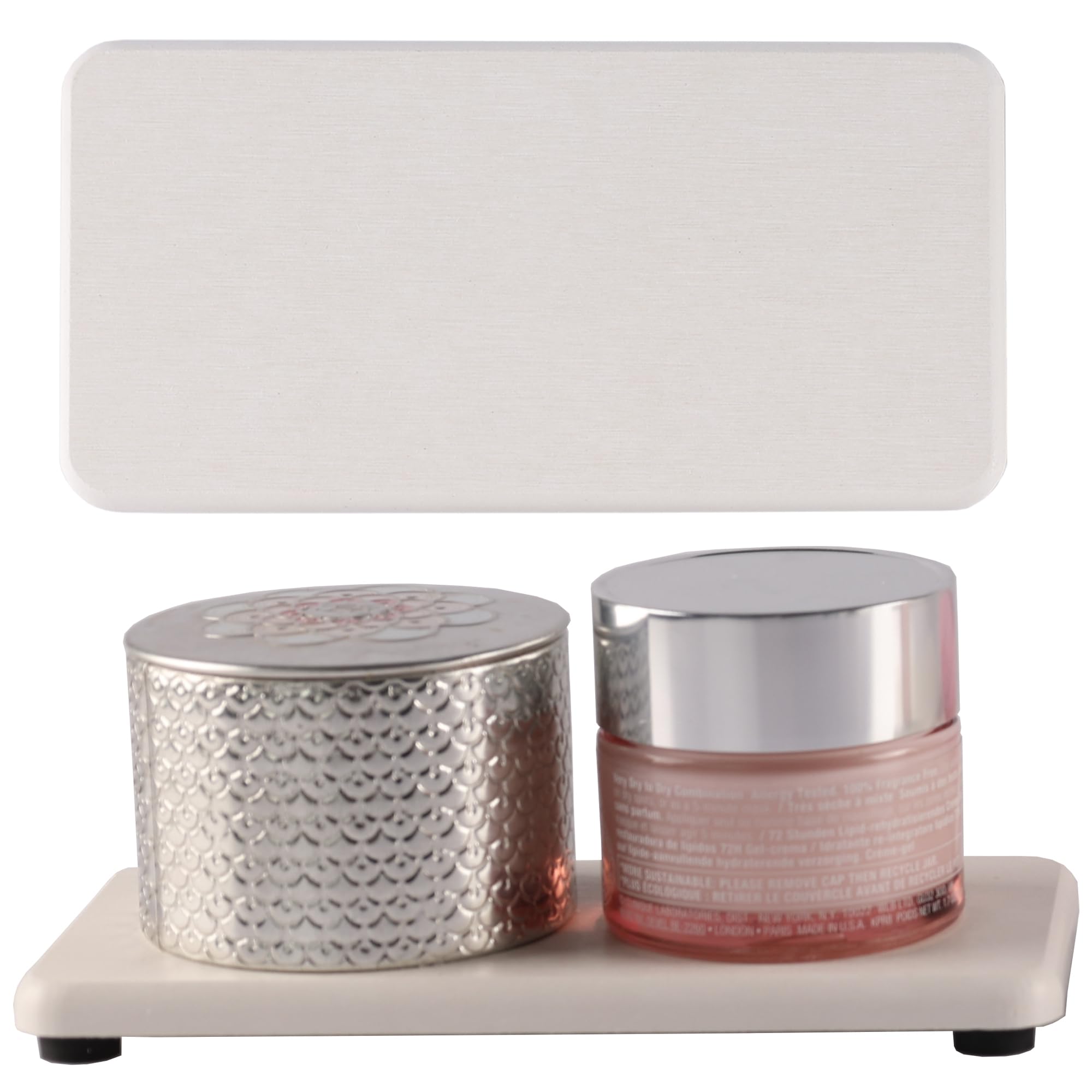 2 Pcs Water Absorbing Stone Trays, Kitchen/Bathroom Sink Soap Dish, Diatomite Tray Used for Hand Soap & Cosmetic Bottles in The Modern Home, 3.15" W x 8.7" L, White