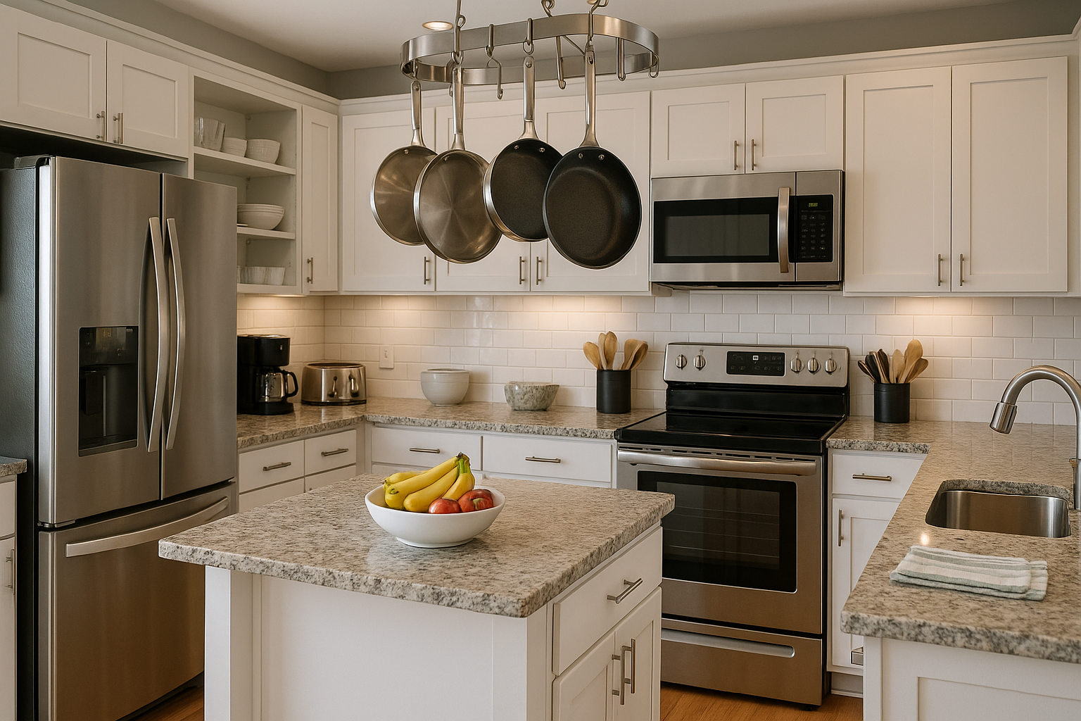 generate me an equiped  kitchen picture with